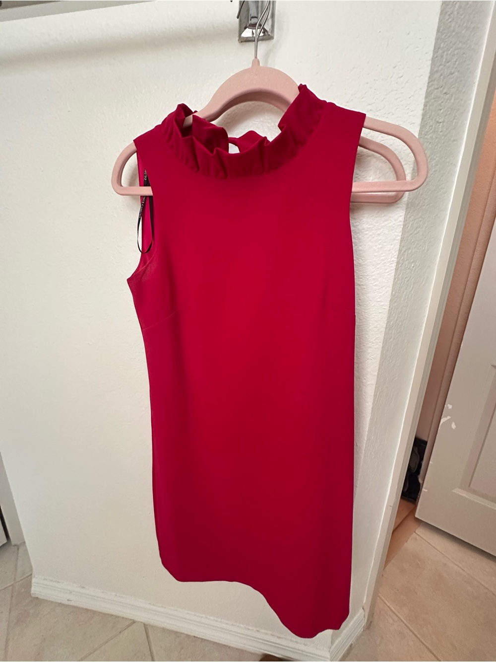 Vince Camuto Hot Pink high Neck Sleeveless Dress
